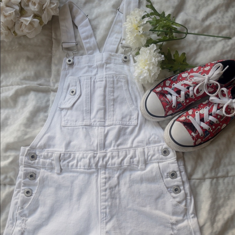 Zara white overalls